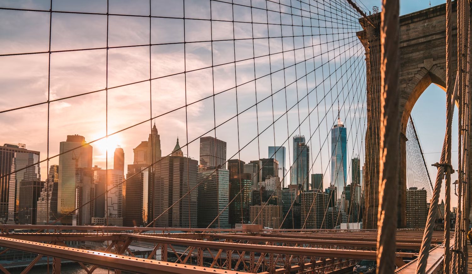 Brooklyn Bridge and the New York City skyline