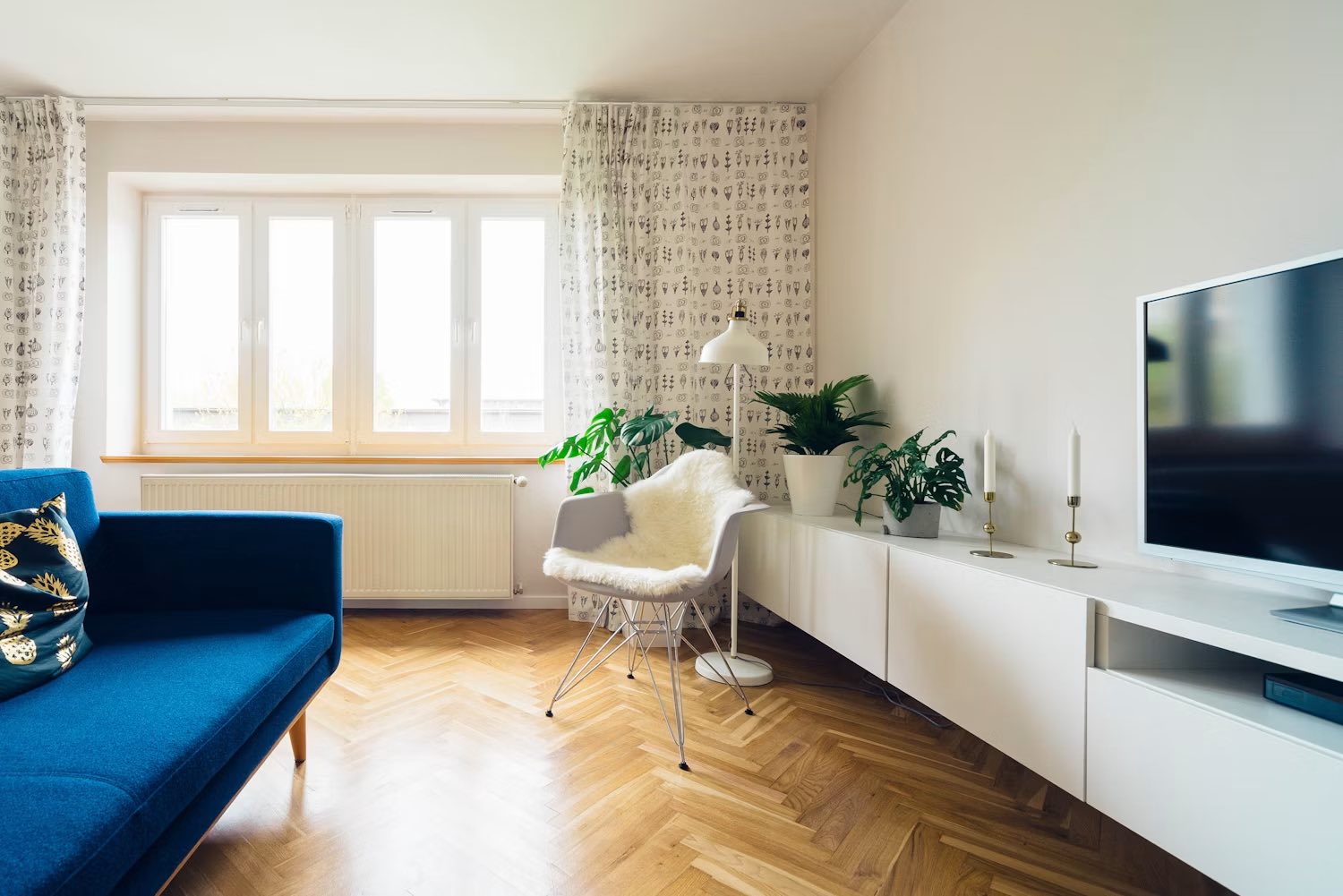Bright, freshly cleaned New York City living room